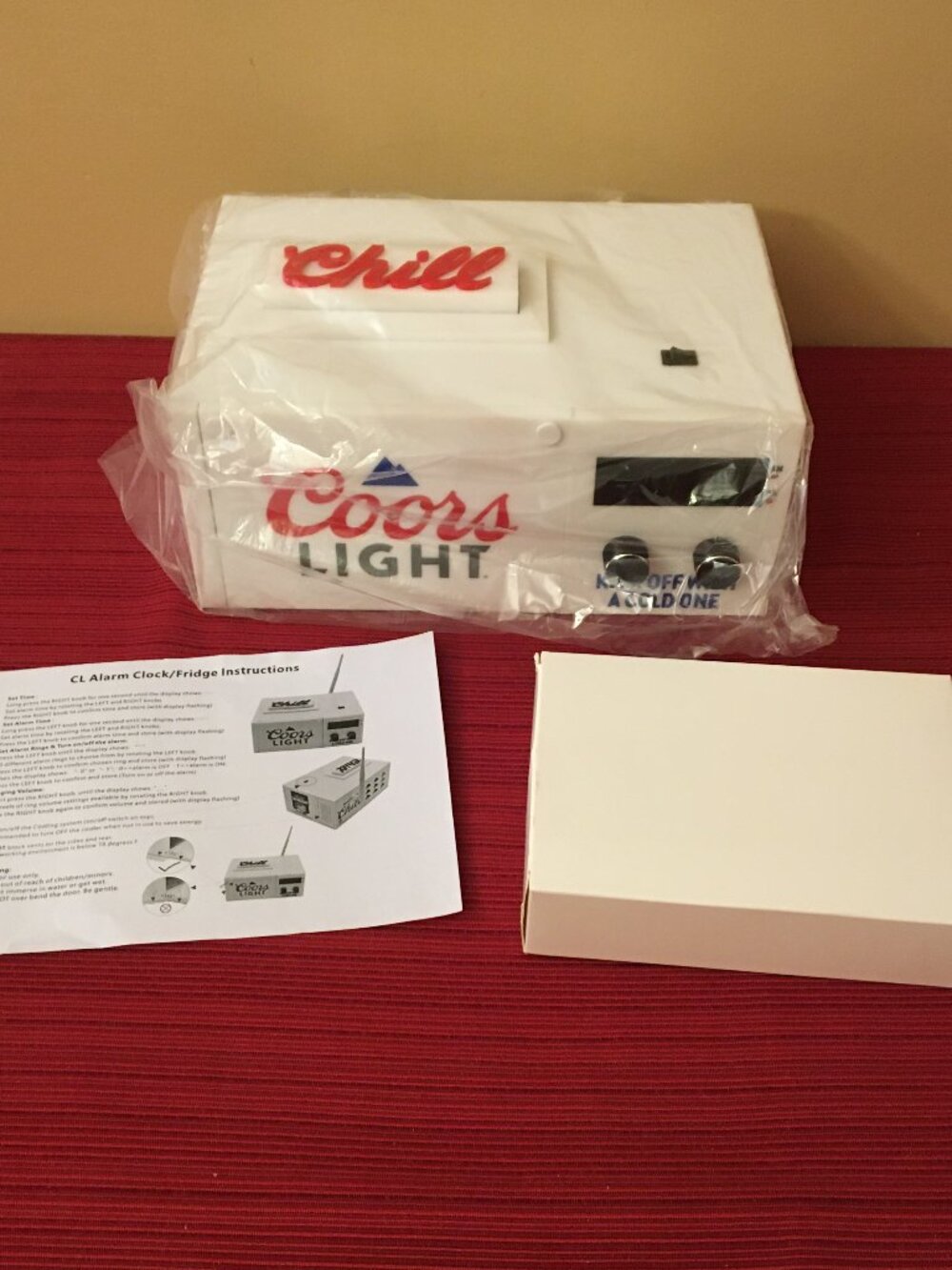 Coors Light Game Day Football Countdown Digital Clock / Beer Fridge